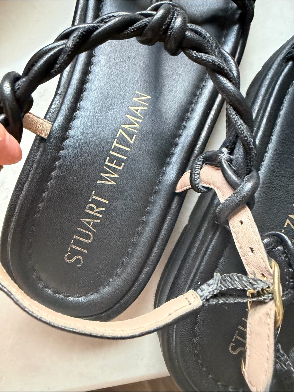 Stuart Weitzman Calypso Slide. Black size 9 - Picture 7 of 8